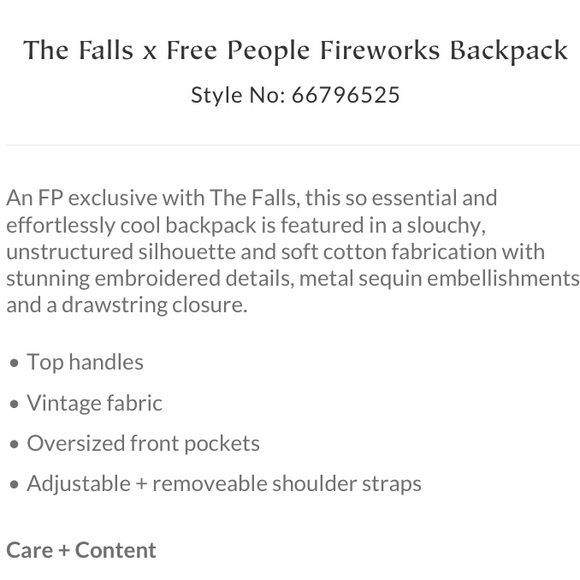 Free People x The Falls Fireworks Backpack - Picture 6 of 16
